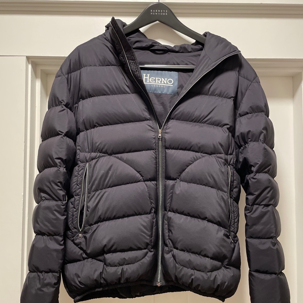 Herno Men's Charcoal Puffer Jacket